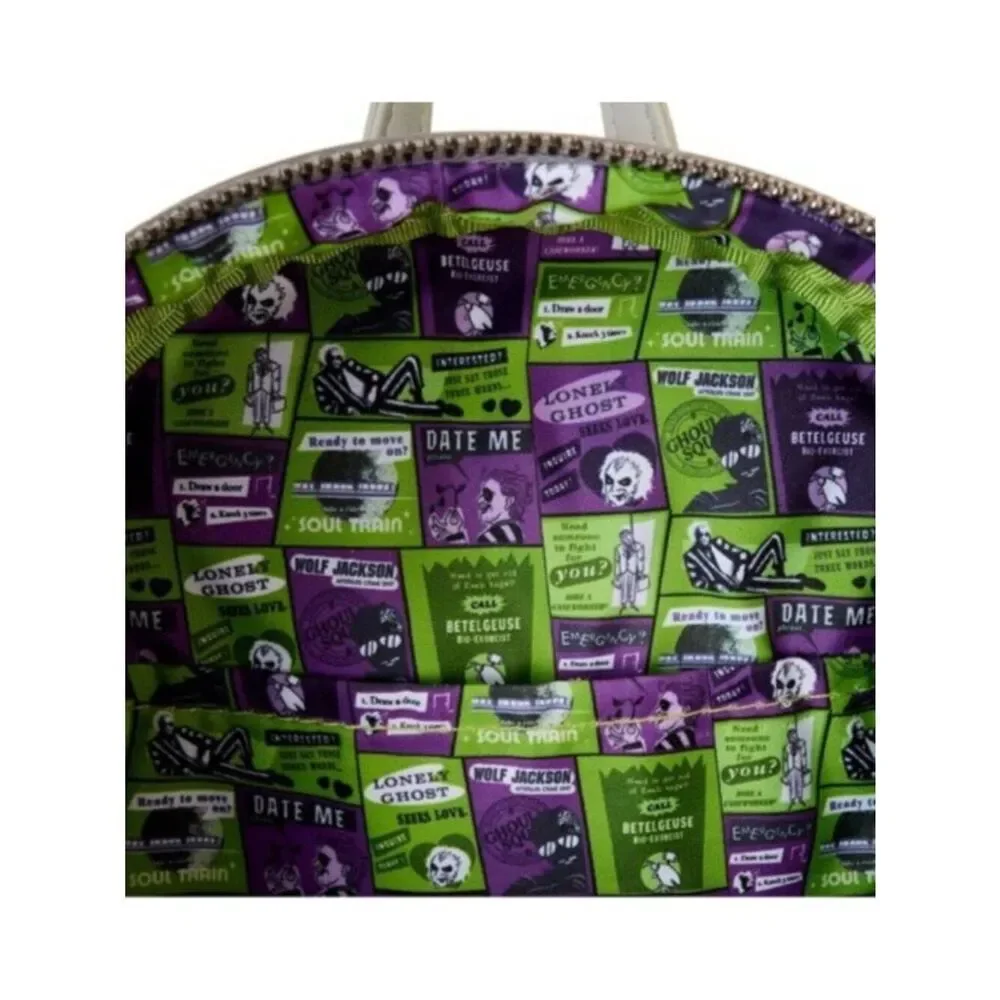Loungefly Beetlejuice Lydia Deetz Fashion Mini Backpack Cosplay Ghost House NWT